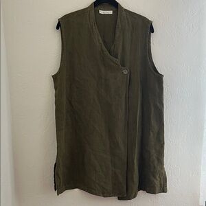 Bryn Walker Linen Sleeveless Top Vest Medium